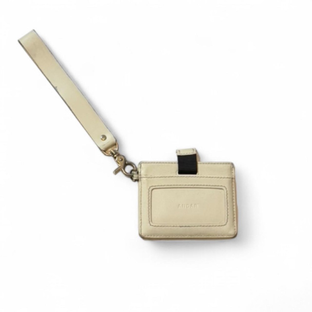 Andar "The Denner" Ivory Leather‎ Keychain Wallet